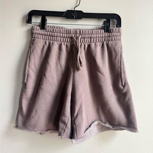 Aritzia TNA Cozy Fleece Boyfriend Shorts Purple XS Cozy 90s Loungewear Boho